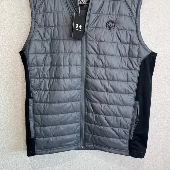 NWT Under Armour Storm Vest Men's Large Black Insulated Puffer Vest Logo Casual - Picture 3 of 10